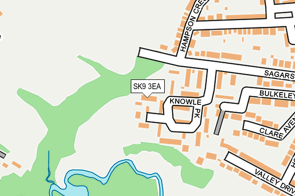 SK9 3EA map - OS OpenMap – Local (Ordnance Survey)