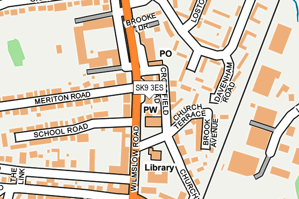 SK9 3ES map - OS OpenMap – Local (Ordnance Survey)