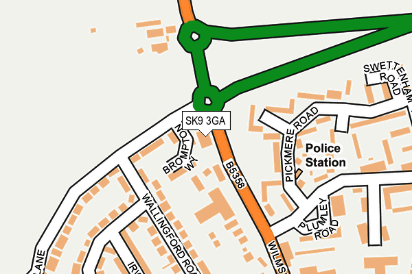 SK9 3GA map - OS OpenMap – Local (Ordnance Survey)