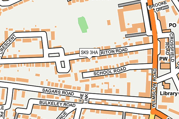 SK9 3HA map - OS OpenMap – Local (Ordnance Survey)