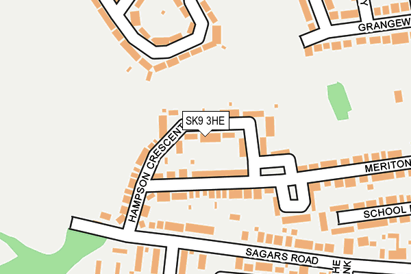 SK9 3HE map - OS OpenMap – Local (Ordnance Survey)