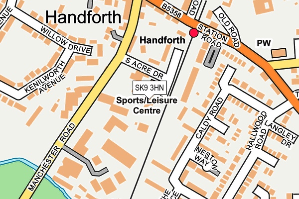 SK9 3HN map - OS OpenMap – Local (Ordnance Survey)