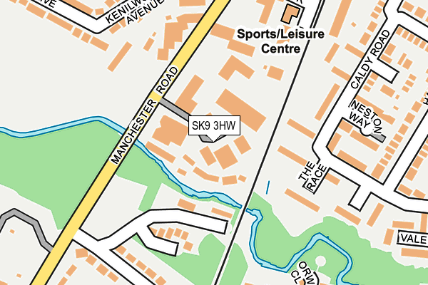 SK9 3HW map - OS OpenMap – Local (Ordnance Survey)
