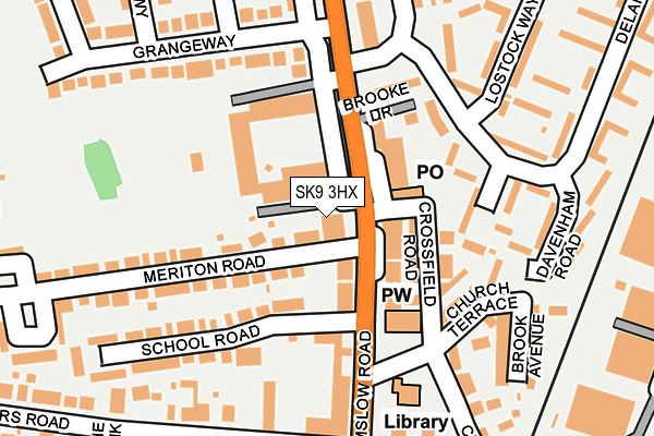 SK9 3HX map - OS OpenMap – Local (Ordnance Survey)