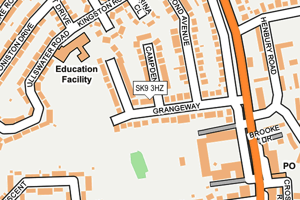 SK9 3HZ map - OS OpenMap – Local (Ordnance Survey)
