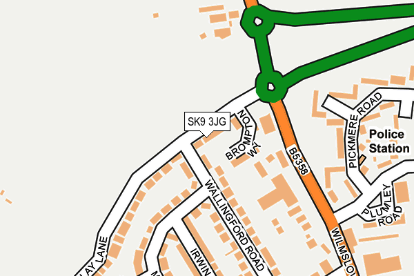SK9 3JG map - OS OpenMap – Local (Ordnance Survey)
