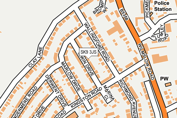 SK9 3JS map - OS OpenMap – Local (Ordnance Survey)