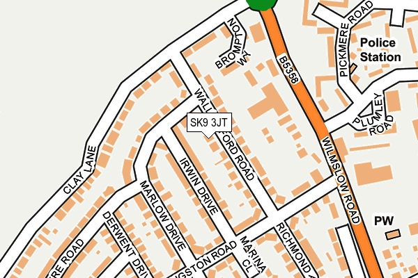 SK9 3JT map - OS OpenMap – Local (Ordnance Survey)