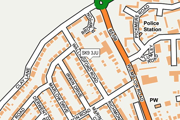 SK9 3JU map - OS OpenMap – Local (Ordnance Survey)
