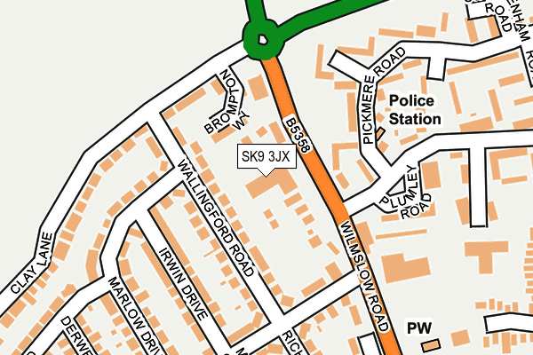SK9 3JX map - OS OpenMap – Local (Ordnance Survey)