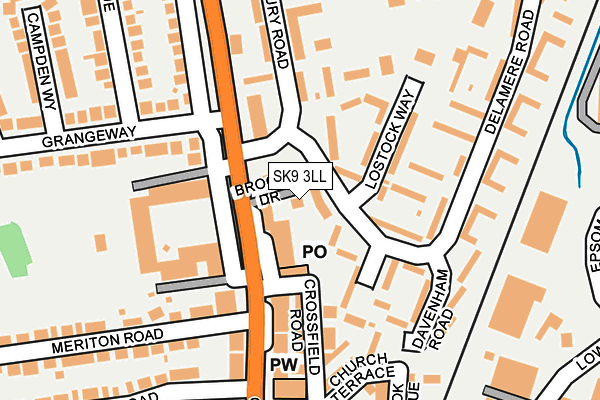 SK9 3LL map - OS OpenMap – Local (Ordnance Survey)