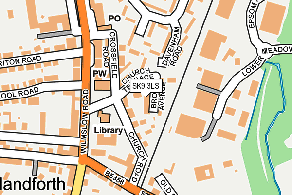 SK9 3LS map - OS OpenMap – Local (Ordnance Survey)