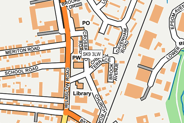 SK9 3LW map - OS OpenMap – Local (Ordnance Survey)