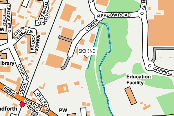 Map of HERMITAGE HOLDINGS (WILMSLOW) LIMITED at local scale