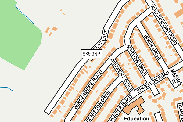 SK9 3NP map - OS OpenMap – Local (Ordnance Survey)