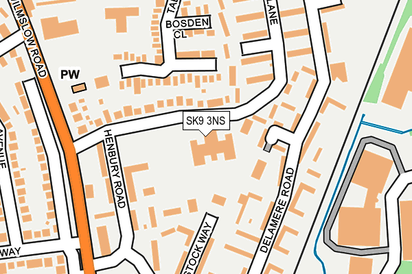 SK9 3NS map - OS OpenMap – Local (Ordnance Survey)