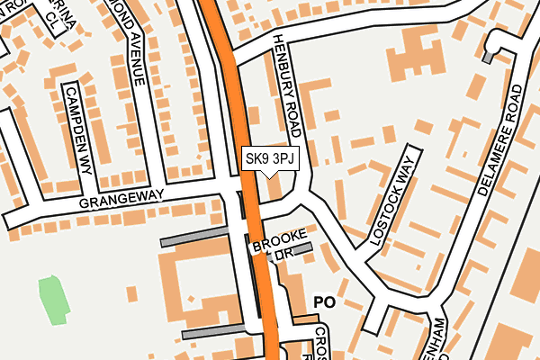 SK9 3PJ map - OS OpenMap – Local (Ordnance Survey)