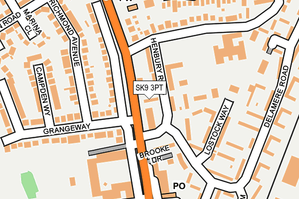SK9 3PT map - OS OpenMap – Local (Ordnance Survey)