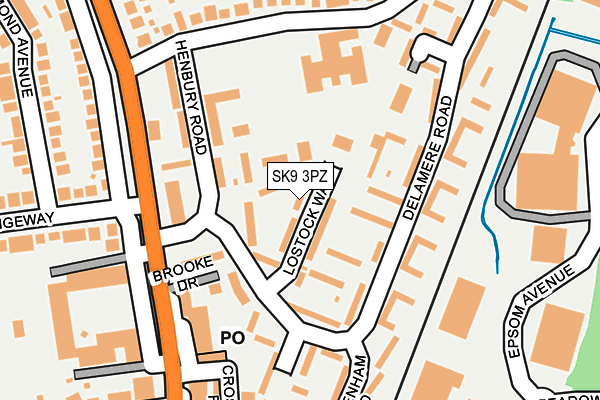 SK9 3PZ map - OS OpenMap – Local (Ordnance Survey)