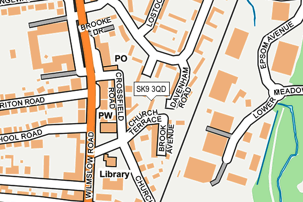 SK9 3QD map - OS OpenMap – Local (Ordnance Survey)