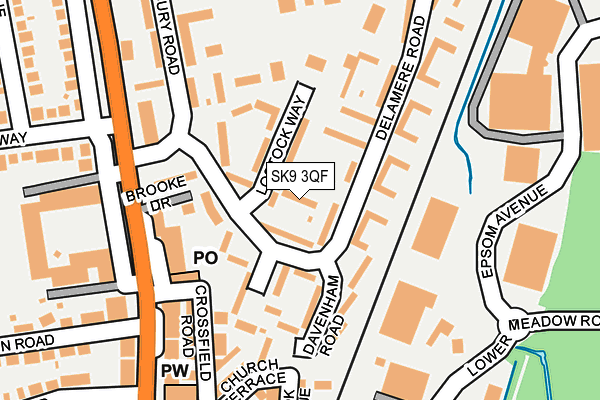 SK9 3QF map - OS OpenMap – Local (Ordnance Survey)