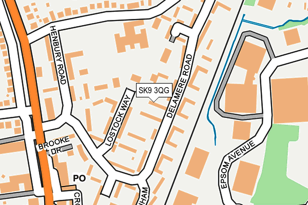 SK9 3QG map - OS OpenMap – Local (Ordnance Survey)