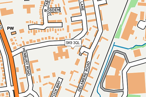 SK9 3QL map - OS OpenMap – Local (Ordnance Survey)