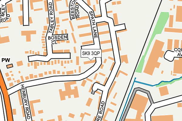 SK9 3QP map - OS OpenMap – Local (Ordnance Survey)