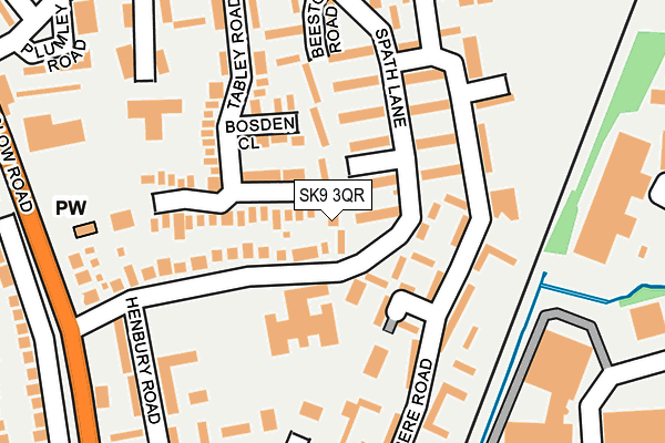 SK9 3QR map - OS OpenMap – Local (Ordnance Survey)