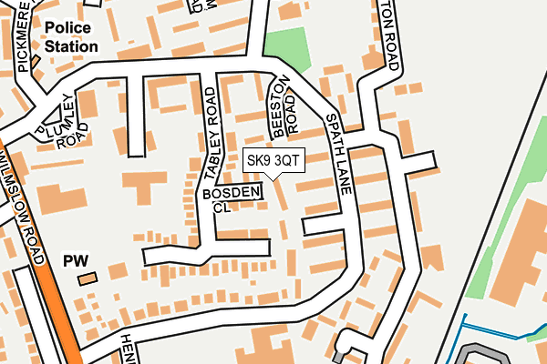 SK9 3QT map - OS OpenMap – Local (Ordnance Survey)