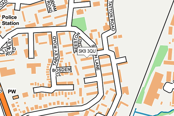 SK9 3QU map - OS OpenMap – Local (Ordnance Survey)