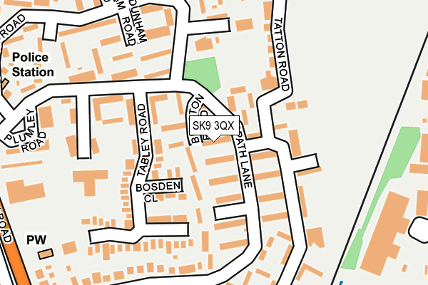 SK9 3QX map - OS OpenMap – Local (Ordnance Survey)