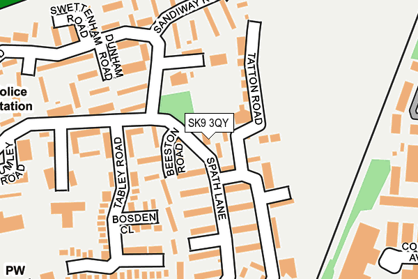 SK9 3QY map - OS OpenMap – Local (Ordnance Survey)