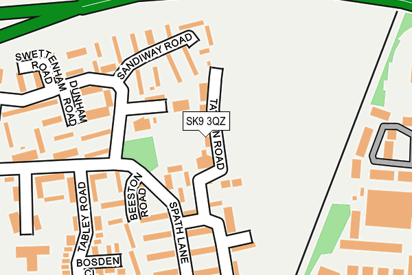 SK9 3QZ map - OS OpenMap – Local (Ordnance Survey)