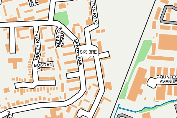 SK9 3RE map - OS OpenMap – Local (Ordnance Survey)