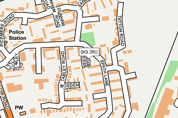 SK9 3RU map - OS OpenMap – Local (Ordnance Survey)