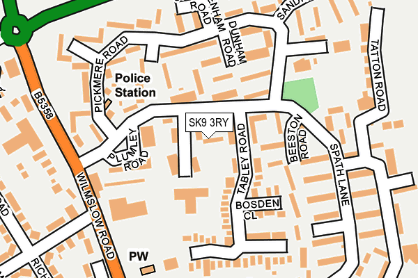 SK9 3RY map - OS OpenMap – Local (Ordnance Survey)