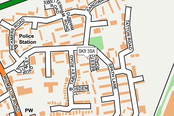 SK9 3SA map - OS OpenMap – Local (Ordnance Survey)