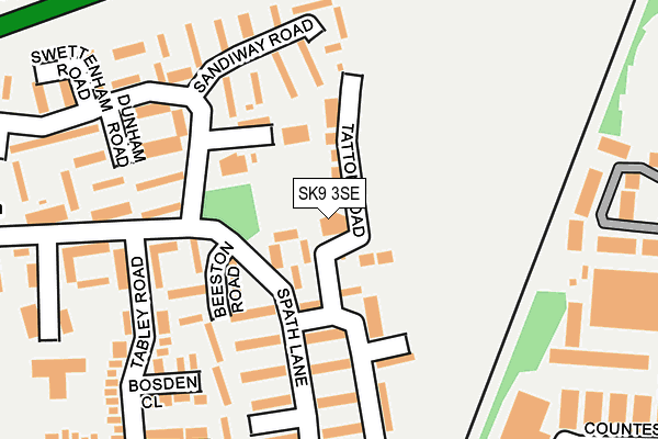 SK9 3SE map - OS OpenMap – Local (Ordnance Survey)