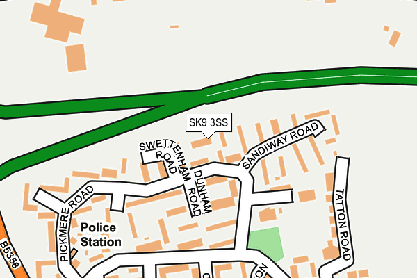 SK9 3SS map - OS OpenMap – Local (Ordnance Survey)