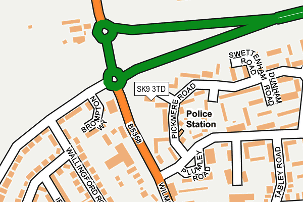 SK9 3TD map - OS OpenMap – Local (Ordnance Survey)