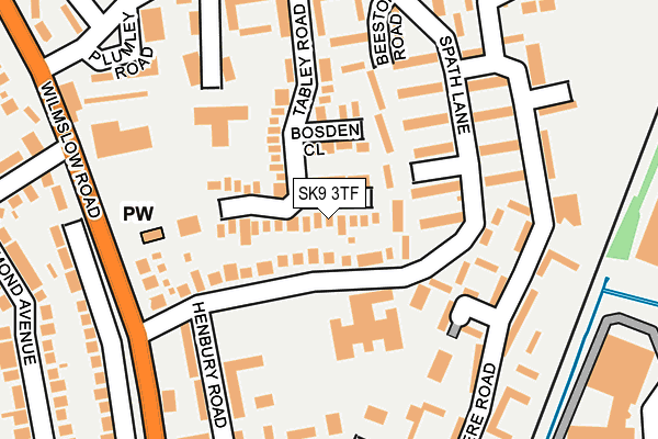 SK9 3TF map - OS OpenMap – Local (Ordnance Survey)