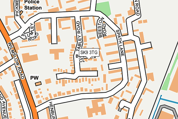 SK9 3TG map - OS OpenMap – Local (Ordnance Survey)