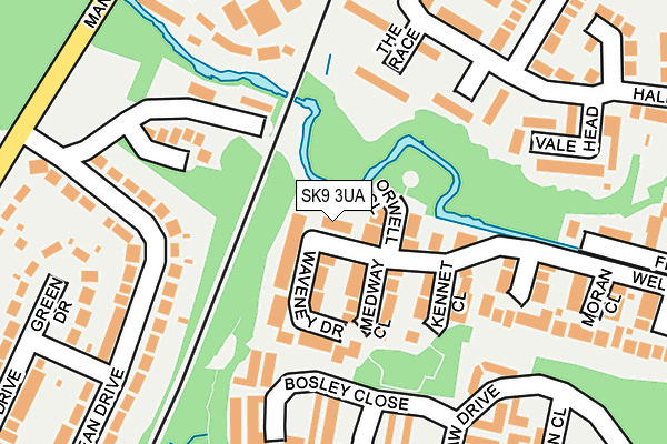 SK9 3UA map - OS OpenMap – Local (Ordnance Survey)