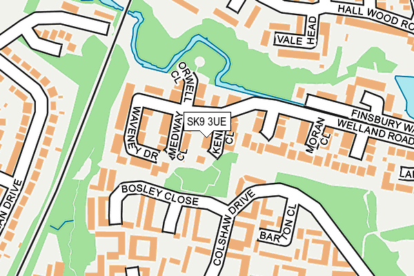 SK9 3UE map - OS OpenMap – Local (Ordnance Survey)