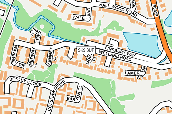 SK9 3UF map - OS OpenMap – Local (Ordnance Survey)