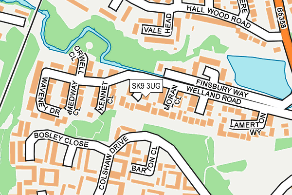 SK9 3UG map - OS OpenMap – Local (Ordnance Survey)