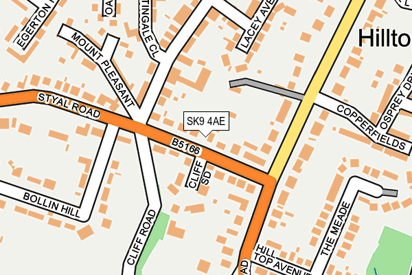 SK9 4AE map - OS OpenMap – Local (Ordnance Survey)