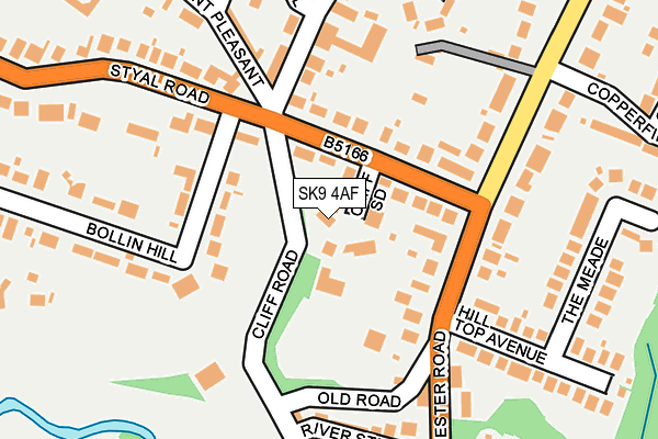 SK9 4AF map - OS OpenMap – Local (Ordnance Survey)