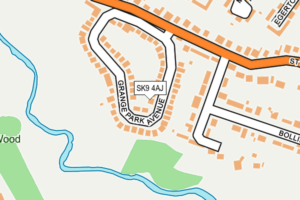 SK9 4AJ map - OS OpenMap – Local (Ordnance Survey)